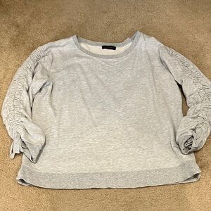 Sanctuary Camden gray ruched sleeve sweatshirt size L